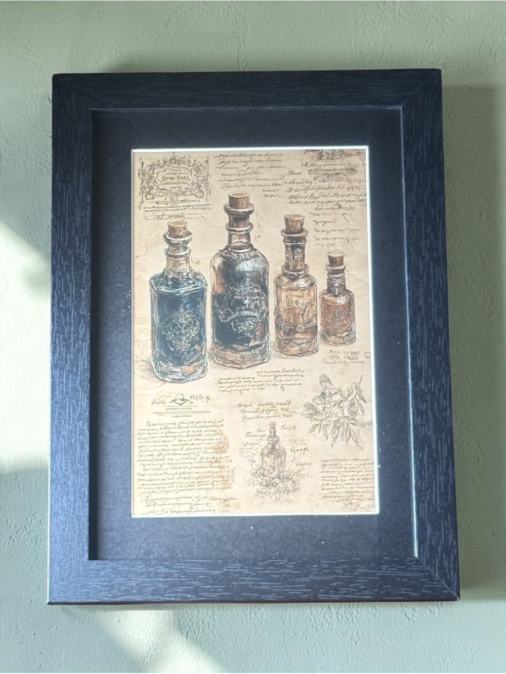 Antique Apothecary Bottle Framed Art – New 5x7